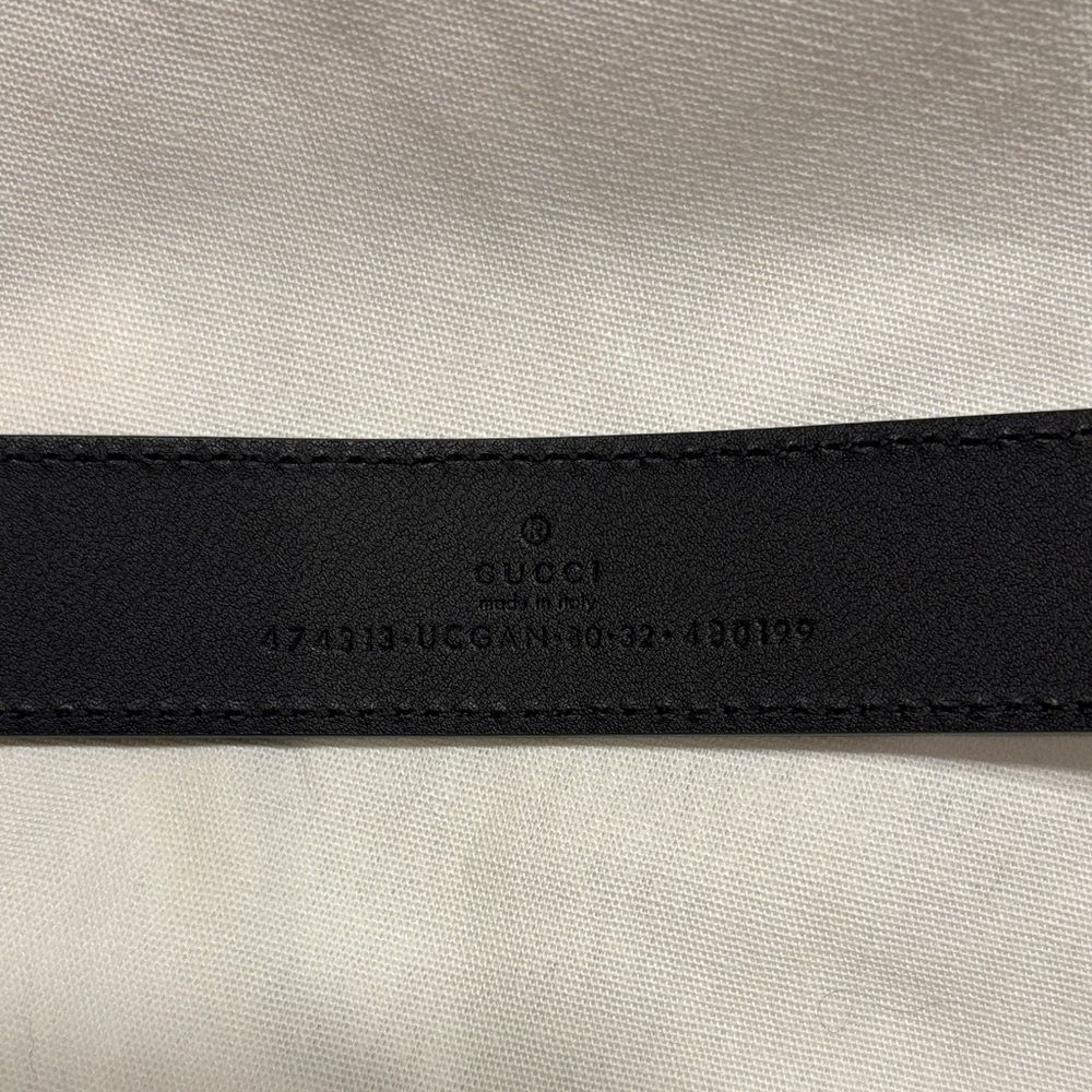 Gucci Women's Slim Belt 474313 UCGAN 1000 Leather Black 80 32 - Picture 9 of 9